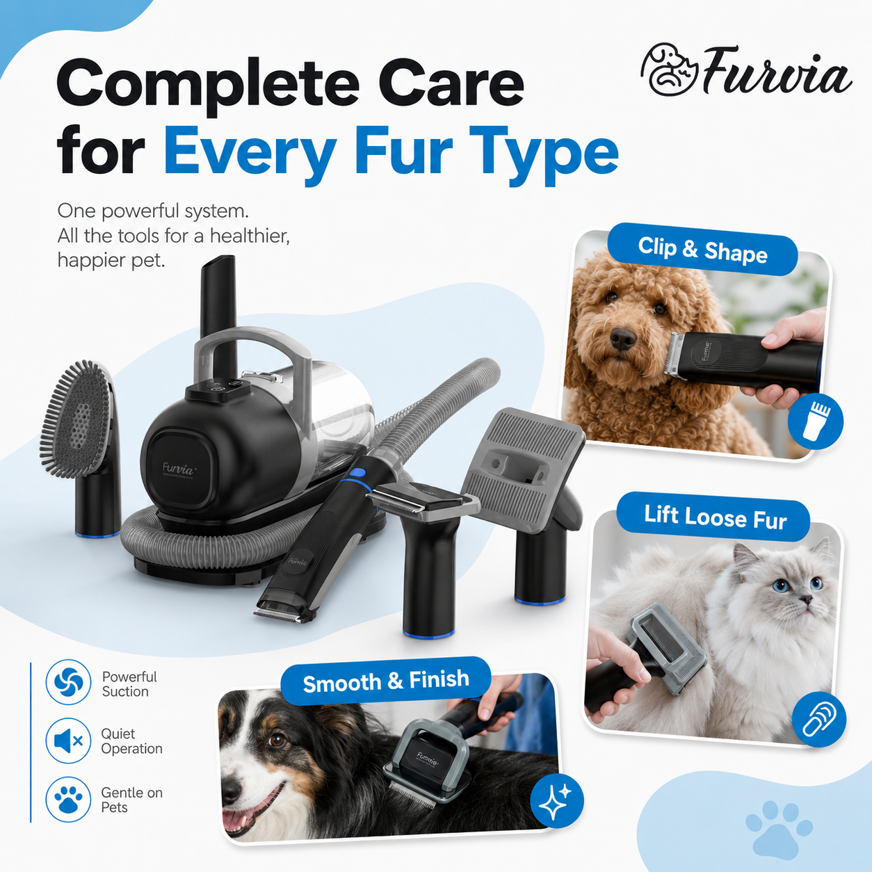 Original Pet Grooming Vacuum Kit